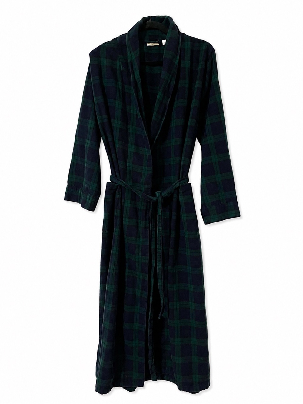 L.L. Bean Scotch Plaid Flannel Robe - BlackWatch Tarten
